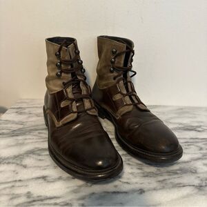 To Boot New York Adam Derrick Men's Two-Tone Leather Boots Sz 10 made in Italy